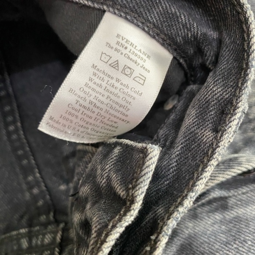 Everlane Black Straight 90s‎ Cheeky Jeans Size 26 Regular - Picture 3 of 10